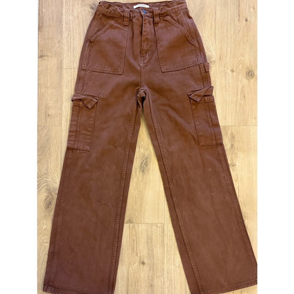 PacSun Women’s Size 27 Brown Ultra High Rise Flare Cargo Carpenter Pants